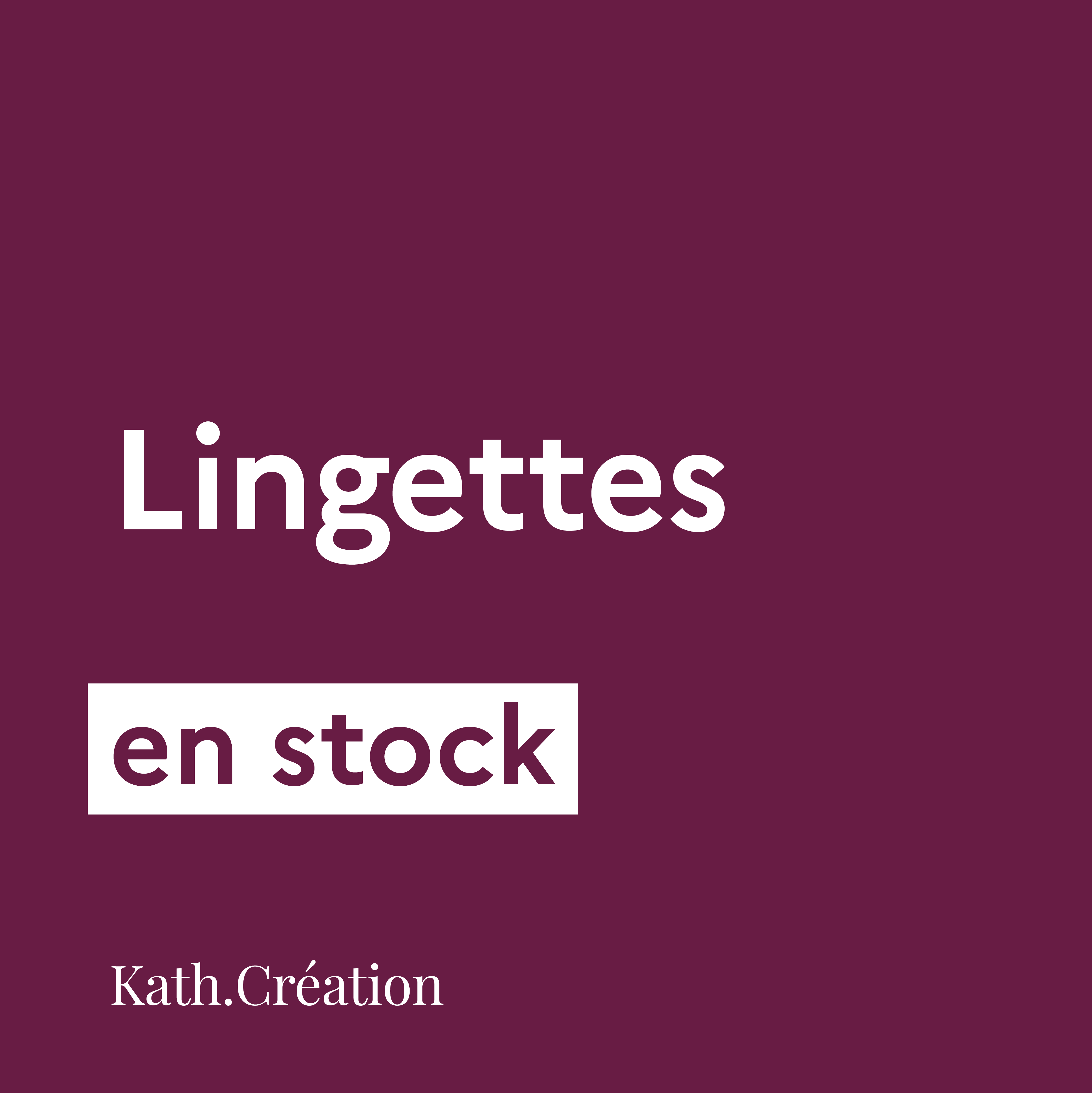 Lot de lingettes EN STOCK